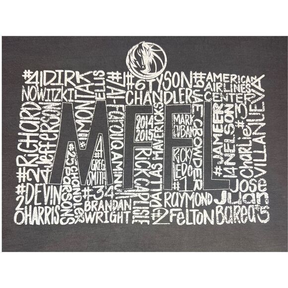 Dallas Mavericks NBA MFFL Grey Shirt from 2014. Size XL. Good Condition! - Picture 2 of 7
